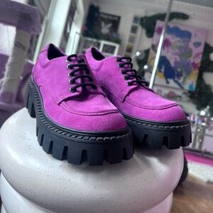 Stylish Steve Madden Derby Pink Platform Women's Shoes